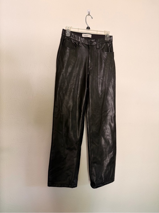 Abercrombie & Fitch Denim - Abercrombie & Fitch Black Faux Leather Pants